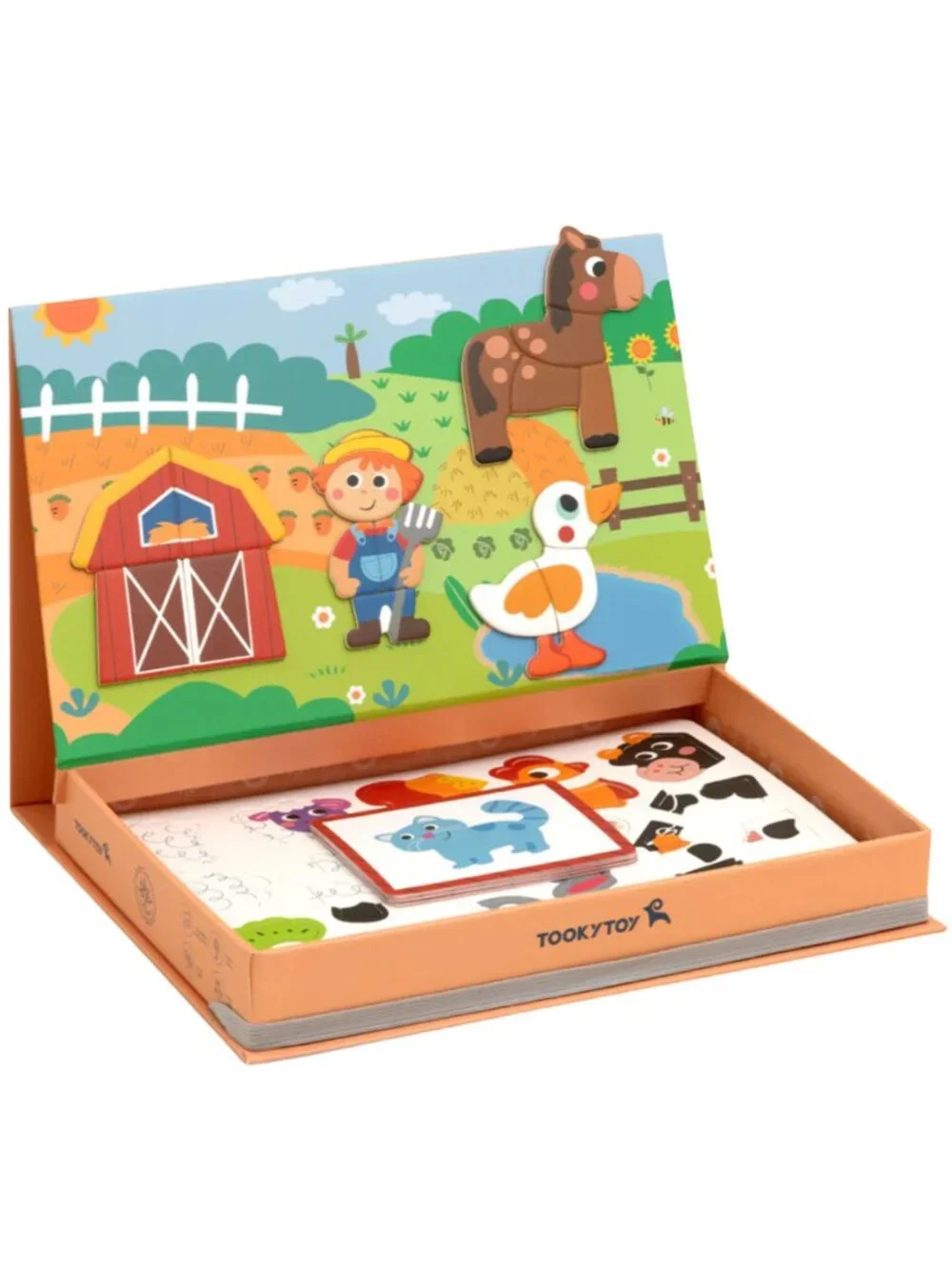 NEW Montessori Magnetic Farm Puzzle Learning Game Educational Travel Toy Kids